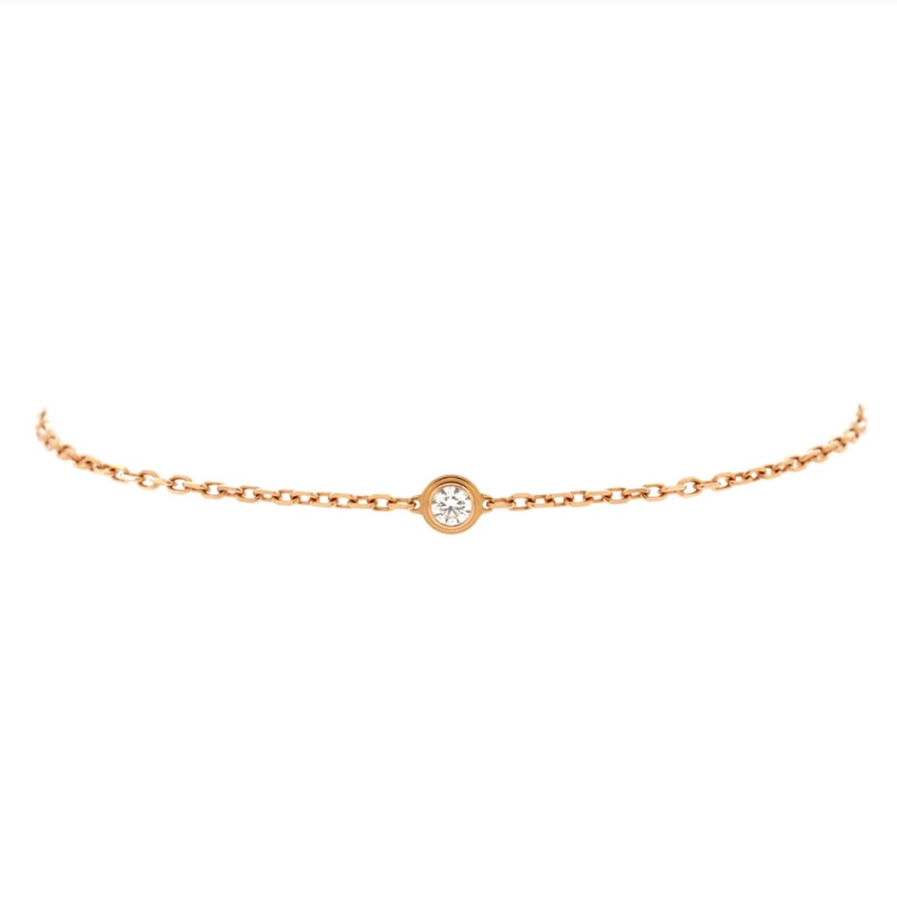 Cartier D'Amour Bracelet 18K Rose Gold and Diamond Small
